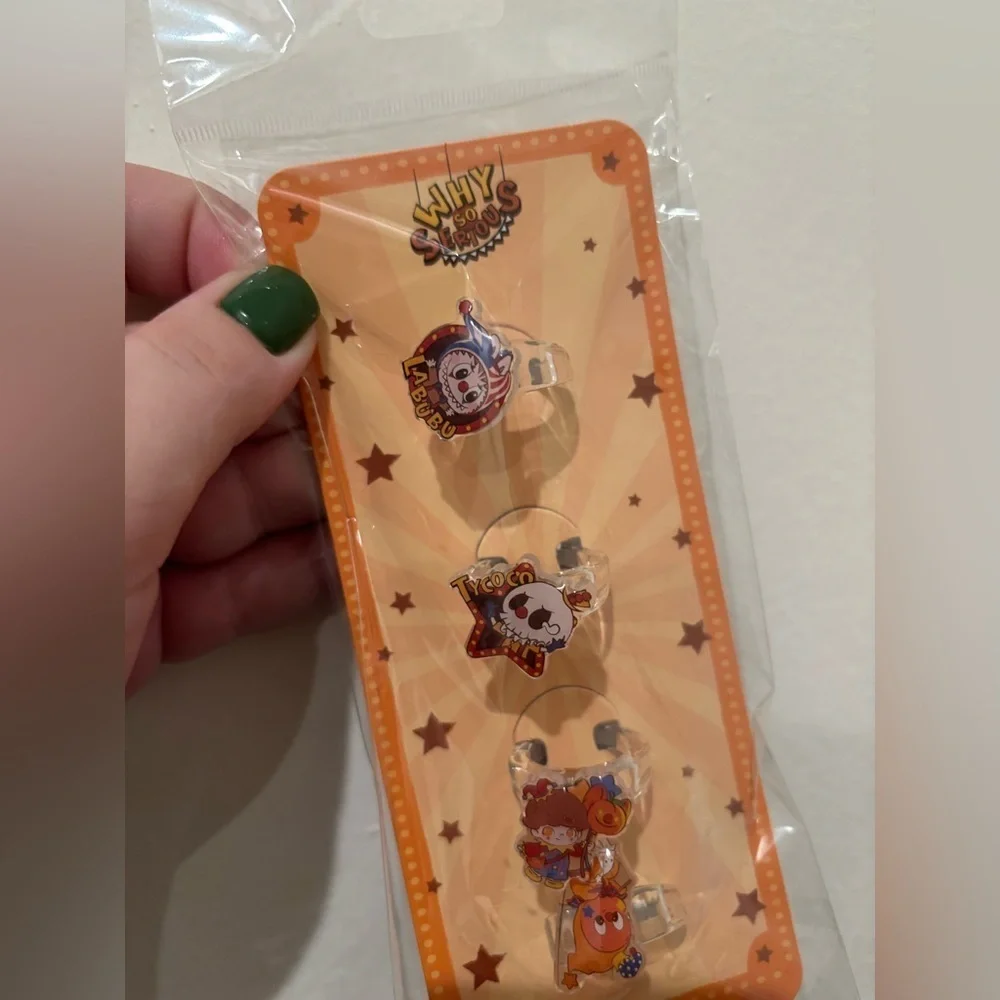 Authentic Why So Serious Labubu spinning rings